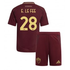 AS Roma Enzo Le Fee #28 Hemmaställ Barn 2024-25 Korta ärmar (+ Korta byxor)